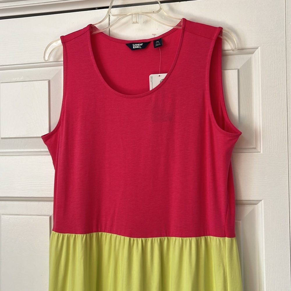 NWT Lands’ End Tiered Sleeveless Maxi Dress Sz Med - Picture 5 of 6